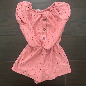 Cute Little Girls' Eyelet Romper